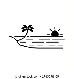 Beach-Symbol, Vektorgrafik auf weißem Hintergrund