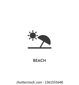 beach icon vector. beach sign on white background. beach icon for web and app