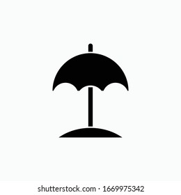 beach icon vector sign symbol isolated