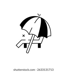 Beach Icon vector stock illustration