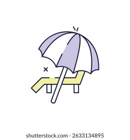 Beach Icon vector stock illustration