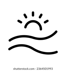 Beach Icon Vector Symbol Design Illustration