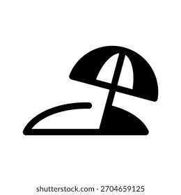 Ilustración de diseño de símbolo de Vector de icono de playa