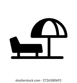 Ilustração do design do símbolo do vetor do ícone da praia