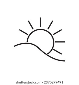 beach icon vector template illustration logo design