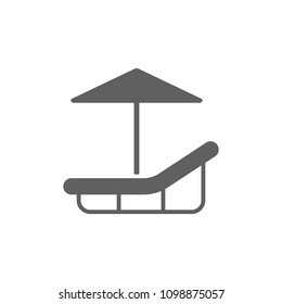 Beach icon vector in trendy flat style isolated on white background
