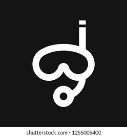 Beach icon vector of vacation and tourism, summer symbol