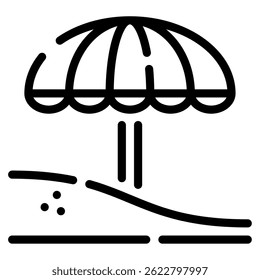 Beach icon, for web, app, infographic, etc