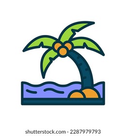 icono de playa para tu sitio web, móvil, presentación y diseño de logotipo.