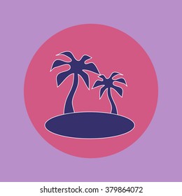 Beach icon,eps 10