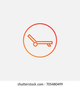 Beach icon.gradient illustration isolated vector sign symbol