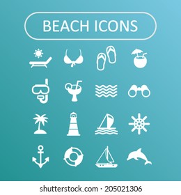 Beach icons