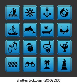 Beach icons