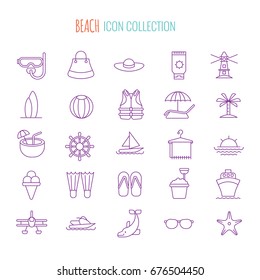 Beach Icons Collection