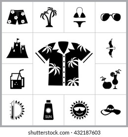 Beach Icons Set