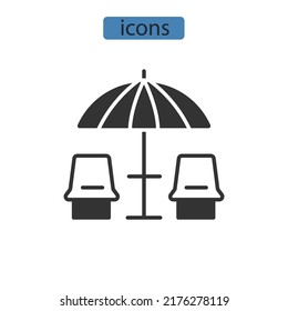 beach icons  symbol vector elements for infographic web