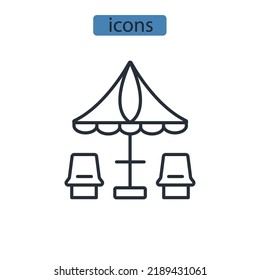 beach icons  symbol vector elements for infographic web