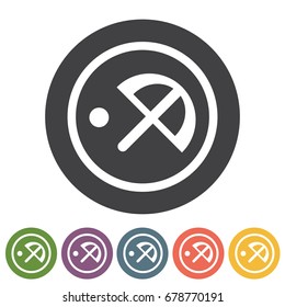 Beach icons. Vector illustration.
