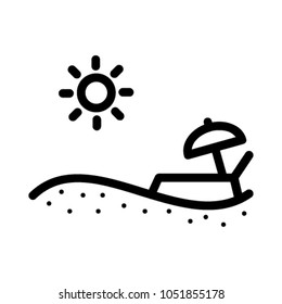 Beach illustration, holiday