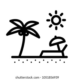 Beach illustration, holiday