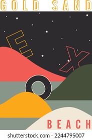 Beach Illustration mit NachtBeach Experience 