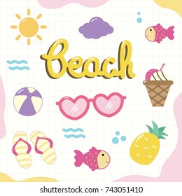Beach Illustration Set