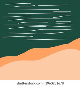 beach illustration with a simple abstract design, useful for backgrounds, book covers, etc.