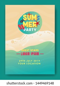 beach illustration for summer event posters
