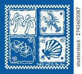 Beach illustration vector clip art 559