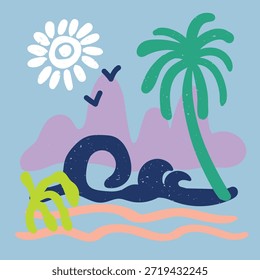 Beach illustration vector clip clip art 445