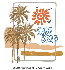 Beach illustration vector clip art 477