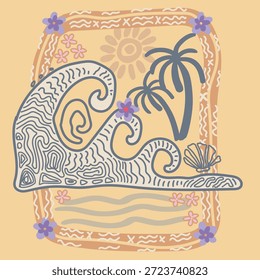Praia ilustração vetor clip art 475