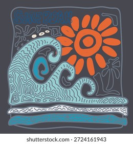 Beach illustration vector clip art 478