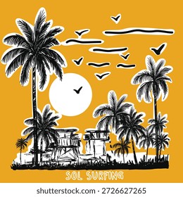 Beach illustration vector clip art 488