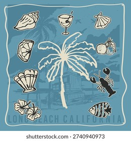 Beach illustration vector clip art 552