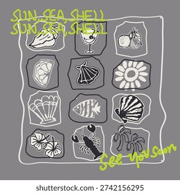 Beach illustration vector clip art 556