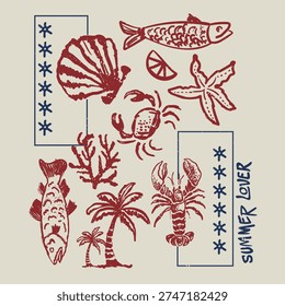 Beach illustration vector clip art 567