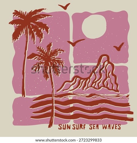 Beach illustration vector clip art 472