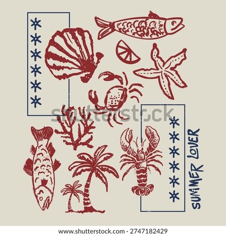 Beach illustration vector clip art 567