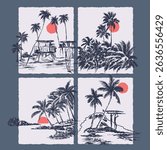 Beach illustration vector clip clipart  53