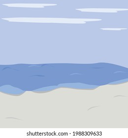 Imagen de playa con cielo azul