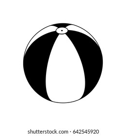 Beach Inflatable Ball Icon Symbol Design. Vector illustration isolated on white background. Simple Summer Inflatable Ball