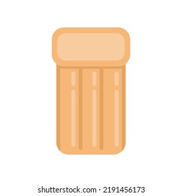 Beach inflatable mattress icon. Flat illustration of beach inflatable mattress vector icon isolated on white background