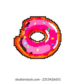 beach inflatable ring game pixel art retro vector. bit beach inflatable ring. old vintage illustration
