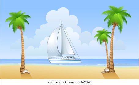 Beach of island