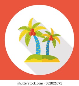 beach island flat icon