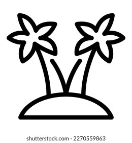 Beach island icon outline vector. Croatia map. Sea city