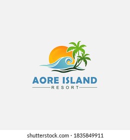 Beach and Island Logo Design	