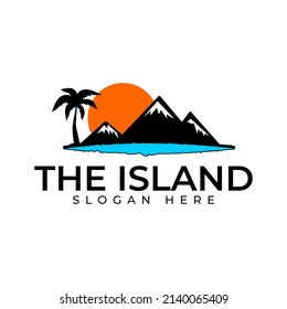 Beach and island logo design