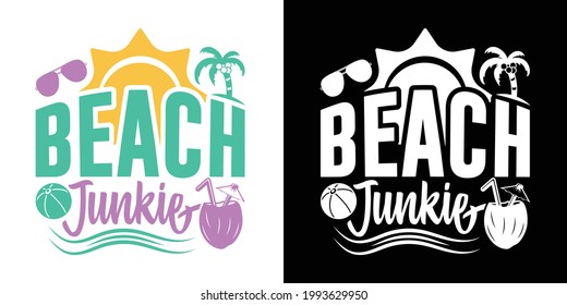 Beach Junkie Printable Vektorgrafik
